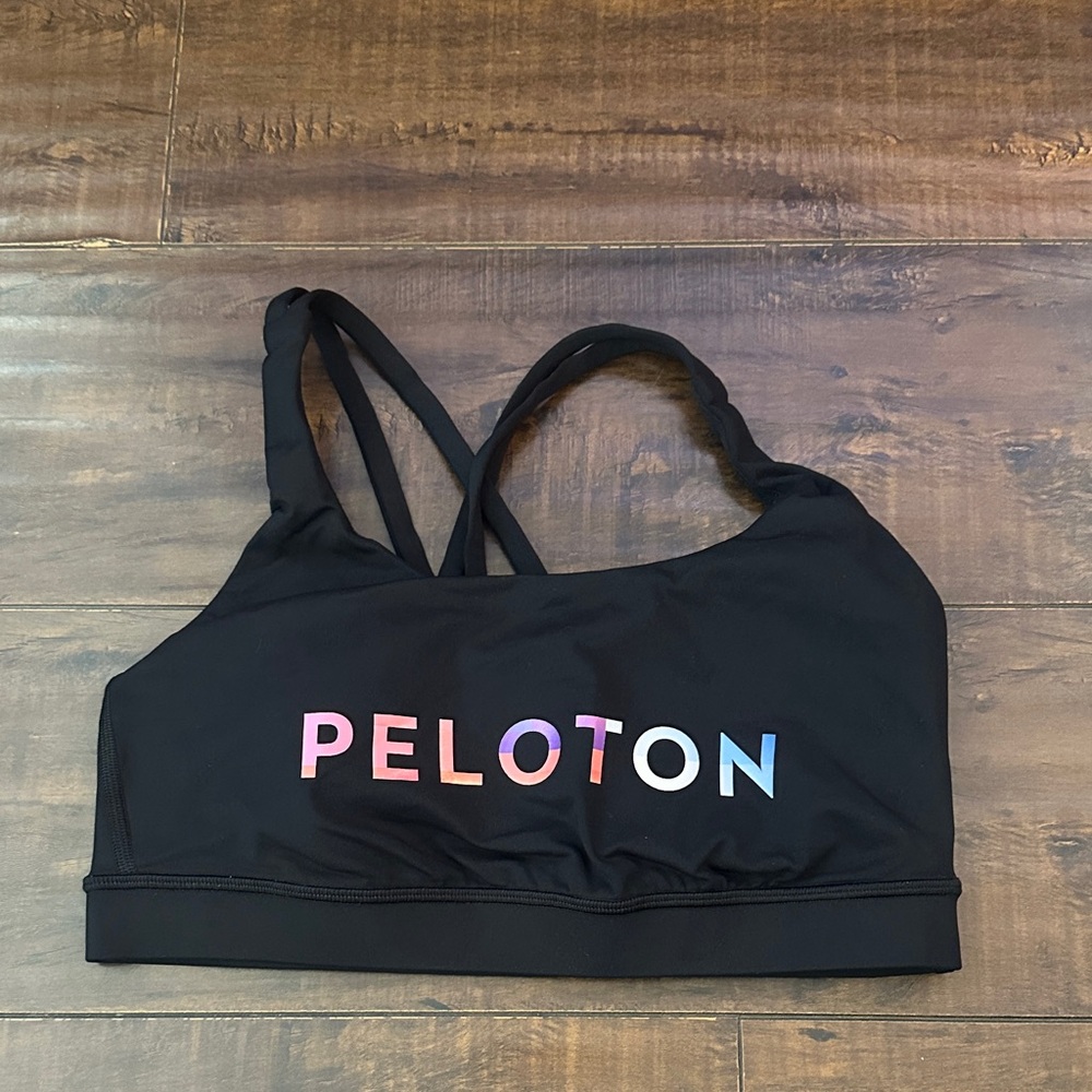Lululemon Peloton Black Strappy Sports Bra
